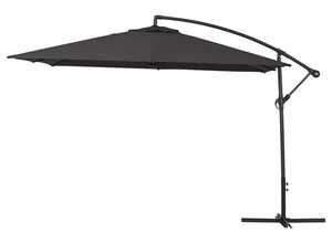 Parasol jardin déporté Alu Ilios 3 - Carré - 3 x3 m - Noir Parasol jardin déporté Alu Ilios 3 - Carré - 3 x3 m - Noir