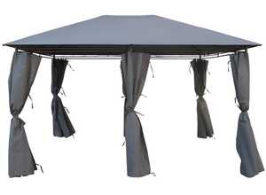 Pergola 3x4x2 m tissu Gris Anthracite ZEN - L 300 x l 400 x H 200 - MA MAISON MES TENDANCES