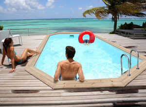 Piscine bois " Cordoue " - 3.48 x 2.15 x 1.18 m - HABITAT ET JARDIN