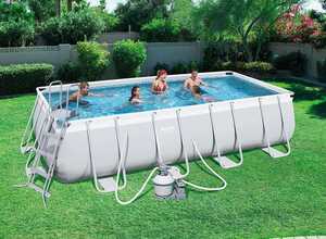Piscine tubulaire rectangulaire - 4.88 x 2.44 x 1.22 m - BESTWAY