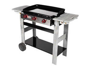 Plancha gaz 3 brûleurs San Sebastian - 61 x 38,5 cm - 8 kW