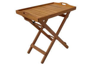 Desserte en bois exotique Calcutta - Maple - Marron clair - Plateau de service Desserte en bois exotique Calcutta - Maple - Marron clair - Plateau de service
