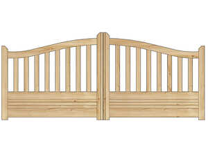 Portail jardin bois Gand - 3 x 1.30 x 1.10 m Portail jardin bois Gand - 3 x 1.30 x 1.10 m