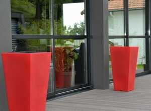 Pot de fleur carré haut bicolore 80 cm Stark S Pot de fleur carré haut bicolore 80 cm Stark S