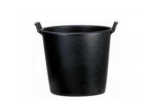 Pot rond noir à poignée 75L - Ø 55/50 x 48 cm - CIS