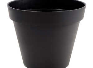 Pot Toscane rond ø25cm - Gris anthracite - contenance 6 L - EDA Pot Toscane rond ø25cm - Gris anthracite - contenance 6 L - EDA