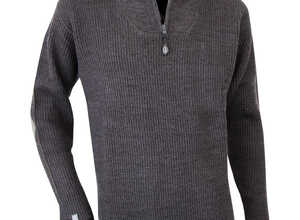 Pull col camionneur Cacao LMA Gris Foncé L