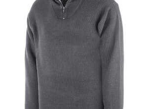 Pull zippé de travail Master gris anthracite - M - MODYF