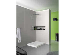 Receveur carré Kinecompact - Blanc - 90 x 90 cm Receveur carré Kinecompact - Blanc - 90 x 90 cm