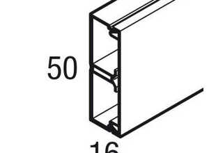 REHAU - Goulotte avec cloison 2m 50x16 Axis - 17328151100
