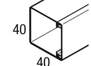 REHAU - Goulotte sans cloison 2 m 40x40 Axis - 17328351100