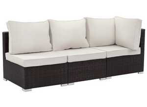 Salon jardin méridienne 3 pcs Ibiza - Buffalo - Marron Salon jardin méridienne 3 pcs Ibiza - Buffalo - Marron