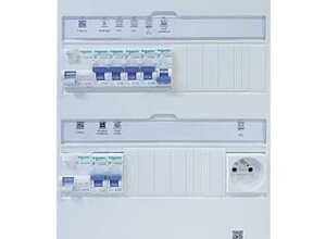 SCHNEIDER - Tableau monté câblé XE 2R 13 modules 2ID + 7 disjoncteurs + 1 prise - SCHN002A
