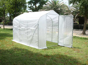 Serre tunnel de jardin Mimosa 2 - blanc - 6 m² - 3 x 2 x 2 m Serre tunnel de jardin Mimosa 2 - blanc - 6 m² - 3 x 2 x 2 m