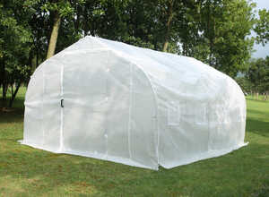 Serre tunnel de jardin Mimosa 2 - blanc - 12 m² - 4 x 3 x 2 m Serre tunnel de jardin Mimosa 2 - blanc - 12 m² - 4 x 3 x 2 m
