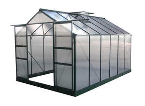 Serre jardin polycarbonate Dahlia Vert Sapin 9,24 m²