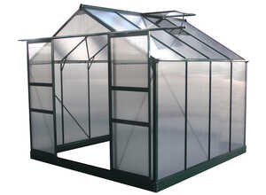 Serre jardin polycarbonate Dahlia Vert Sapin 6,15 m²