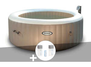 Spa gonflable PureSpa rond Bulles 4 places + Kit brome - Intex