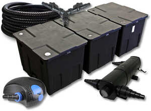 SunSun Kit de filtration de bassin 90000l 36W UVC 100W éco Pompe Tuyau - WILTEC SunSun Kit de filtration de bassin 90000l 36W UVC 100W éco Pompe Tuyau - WILTEC