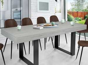 Table à manger extensible PHOENIX 160-200 CM bois gris