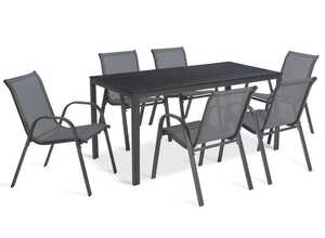 Table de jardin SUNY 156 cm gris foncé