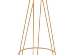 Table haute de jardin en métal jaune LENATO - L 60 x l 60 x H 105 - MA MAISON MES TENDANCES