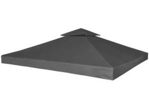 vidaXL Toile de Rechange pour Gazebo Tonelle Gris foncé 270 g/m²
