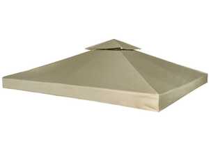 vidaXL Toile de Rechange pour Gazebo Tonelle Beige 270 g/m²