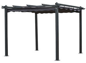 Tonnelle en aluminium Monica - 3 x 3 x H.2.2 m - Gris Tonnelle en aluminium Monica - 3 x 3 x H.2.2 m - Gris