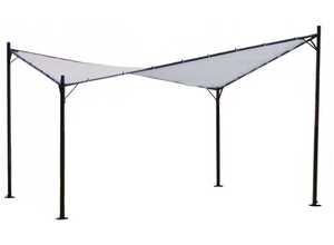 Tonnelle de jardin Papillon - 3,5 x 3,5 m - Ecru - OZALIDE Tonnelle de jardin Papillon - 3,5 x 3,5 m - Ecru - OZALIDE
