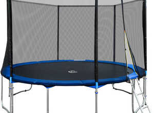 Trampoline de jardin complet rond Ø 427 cm avec filet de sécurité et échelle (Adulte, Enfant) - TECTAKE
